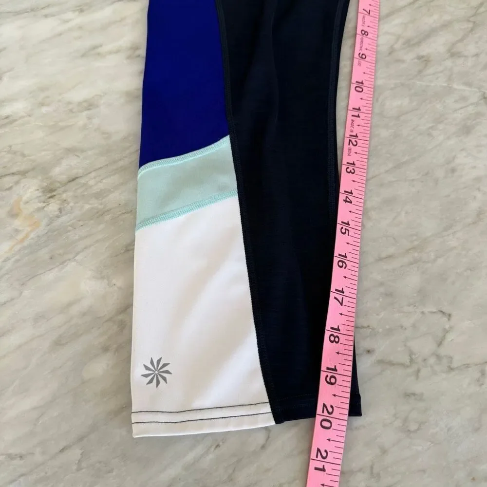 Athleta Sonar Colorblock Capri Leggings women’s size M